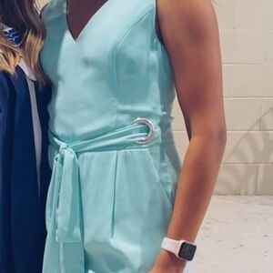 Stylish Light Blue Sleeveless Jumpsuit